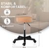 Zedelmaier Hocker Drehhocker Bürohocker Barhocker Arbeitshocker Polsterung, 44-58cm Höhenverstellbarer, 360°drehbar mit 5 Rollen Bild 4