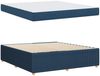 vidaXL Bettrahmen mit Matratze Blau 180 x 200 cm Stoff 3398424 Bild 4