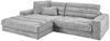 KAWOLA Sofa LANA Ecksofa Cord hellgrau Recamiere links 83 x 205 x 296 cm Bild 2