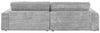 KAWOLA Sofa LANA Ecksofa Cord hellgrau Recamiere links 83 x 205 x 296 cm Bild 5