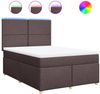 vidaXL Boxspringbett mit Matratze Dunkelbraun 160x200 cm Stoff 3293627 Bild 2