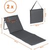 Spetebo Gartenliege Strandmatte 2er Set klappbar mit verstellbarer Rückenlehne, Anzahl, 1 St, Stück, Integriertes Kopfkissen Bild 2