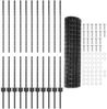 vidaXL Zaun mit Pfosten Grau 3336108 Bild 5