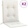 vidaXL Niedriglehner-Auflagen 2 Stk. Melange Creme 100x50x4 cm Stoff 4002451 Bild 2