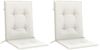 vidaXL Niedriglehner-Auflagen 2 Stk. Melange Creme 100x50x4 cm Stoff 4002451 Bild 4