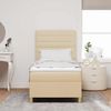vidaXL Boxspringbett mit Matratze mit Kopfteil Creme 90 x 190 cm Stoff 3339509 Bild 3