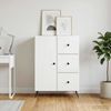 vidaXL Sideboard Hochglanz Weiß 66 x 34,5 x 90 cm Holzwerkstoff 895549 Bild 4