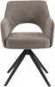 Vente-unique - KONYA Stuhl Stoff Schokoladenbraun - B 59 cm x H 84 cm x L 58 cm Bild 3