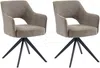 Vente-unique - KONYA Stuhl Stoff Schokoladenbraun - B 59 cm x H 84 cm x L 58 cm Bild 2