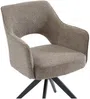 Vente-unique - KONYA Stuhl Stoff Schokoladenbraun - B 59 cm x H 84 cm x L 58 cm Bild 5