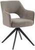 Vente-unique - KONYA Stuhl Stoff Schokoladenbraun - B 59 cm x H 84 cm x L 58 cm Bild 4