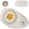 matches21 HOME & HOBBY Platzset Ovales Tischset mit Glasuntersetzer, 6er Set, in Beige meliert, (6-St), Hitzebeständige abwaschbare PVC Platzsets Bild 2