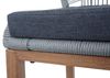 2er-Set Rope-Barhocker HWC-O21, Outdoor Sitzpolster Seilgeflecht Metall Holz-Optik ~ hellgrau, Kissen dunkelgrau Bild 5