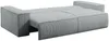 Vente-unique - AMELIA Sofa SamtStoff Grau - B 102 cm x H 85 cm x L 257 cm Bild 4