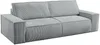 Vente-unique - AMELIA Sofa SamtStoff Grau - B 102 cm x H 85 cm x L 257 cm Bild 3