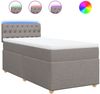 vidaXL Boxspringbett mit Matratze Taupe 90x200 cm Stoff 3288874 Bild 2