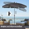 Sekey Balkonschirm 200cm Sonnenschirm Rund Gartenschirm Terrassenschirm mit UV-Schutz 50+, Balkonschirm höhenverstellbar, Stabiler Sonnenschirm knickbar Bild 3