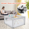 Baby-Laufstall Tragbarer Laufstall mit Sicherheitstoren 120 x 120 x 68 cm Grau Bild 5