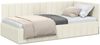 vidaXL Eckbettgestell mit Kopfteil Creme 90 cm x 200 cm Samt 42016314 Bild 2