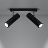 Deckenleuchte, Stahl, schwarz, Spots beweglich, L 30 cm Bild 2