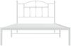vidaXL Bettgestell mit Kopfteil Metall Weiß 107x203 cm 353484 Bild 5