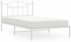 vidaXL Bettgestell mit Kopfteil Metall Weiß 107x203 cm 353484 Bild 2