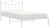 vidaXL Bettgestell mit Kopfteil Metall Weiß 107x203 cm 353484 Bild 4