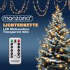 Lichterkette 40m 400 LED warmweiß transparent Fernbedienung Bild 3