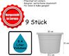 BigDean 9X Blumentopf Ø 30 cm Farbe Anthrazit Kunststoff Pflanztopf Containertopf Übertopf Pflanzkübel rund 30 x 21 cm Bild 5