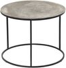 Großer Beistelltisch PATTY rund Metall in Schwarz Silber, Höhe 46cm Bild 2