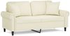 vidaXL 2-Sitzer-Sofa mit Zierkissen Creme 140 cm Samt 3200953 Bild 2