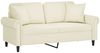 vidaXL 2-Sitzer-Sofa mit Zierkissen Creme 140 cm Samt 3200953 Bild 3