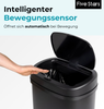 Five Stars® Mülleimer mit Sensor, Edelstahl Schwarz, 60 Liter, 72x40x29cm Bild 3