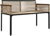 vidaXL Bank Outdoor Beige und Cremeweiß 117 x 54 x 74,5 cm Poly-Rattan 42025240 Bild 4