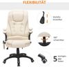 Chefsessel H 121 x T 62 x B 68 cm, drehbar, ergonomisch, Kunstleder Beige Bild 5