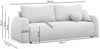 Selsey 'Nubelle' Sofa 3-Sitzer mit Schlaffunktion & Stauraum, Chenille, hellbeige Bild 5