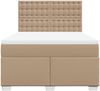 vidaXL Boxspringbett Matratze Cappuccino-Braun 140x190cm Kunstleder 3290723 Bild 4