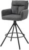 Barhocker >Solveig< (2er-Set) in grau/schwarz - 54x103,5x60 (BxHxT) Bild 2