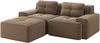 Modulares Sofa aus Cord mit Tiefsitz & Ottoman, 204 x 177 x 69 cm, Braun Bild 5