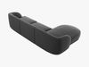 Micadoni Ecksofa Miley 4-Sitzer Links Samt Bluvel Grau Bild 3
