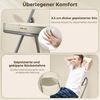 HOMCOM Klappstuhl mit Gepolsteter, Rückenlehne, Stahlrahmen, Polster (4er Set Campingstuhl, 4 St), bis 120 kg belastbar für Gäste, Büro, Camping, Cremeweiß Bild 4