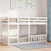 vidaXL Etagenbett Weiß 80x200 cm Massivholz Kiefer 3308587 Bild 3
