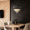 LED Kronleuchter, Kristalle, 3-Flammig, schwarz, rauch, D 40 cm Bild 5