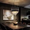 LED Kronleuchter, Kristalle, 3-Flammig, schwarz, rauch, D 40 cm Bild 3