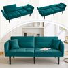 Odikalo 2-Sitzer Schlafsofa Relaxsofa Loungesofa Sesseln Klappbar Armlehnen Mehrfarbig Bild 1
