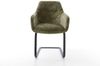 Freischwinger Pejo-Flex Chenille Olive Freischwinger flach Schwarz Taschenfederkern Bild 2