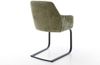 Freischwinger Pejo-Flex Chenille Olive Freischwinger flach Schwarz Taschenfederkern Bild 5