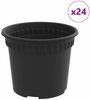 vidaXL Runder Blumentopf 24 pcs Schwarz Ø 12,5 x 10 cm Kunststoff 42020275 Bild 2