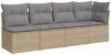 vidaXL Gartensofa mit Kissen 4-Sitzer Beige Poly Rattan 366088 Bild 2