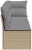 vidaXL Gartensofa mit Kissen 4-Sitzer Beige Poly Rattan 366088 Bild 5